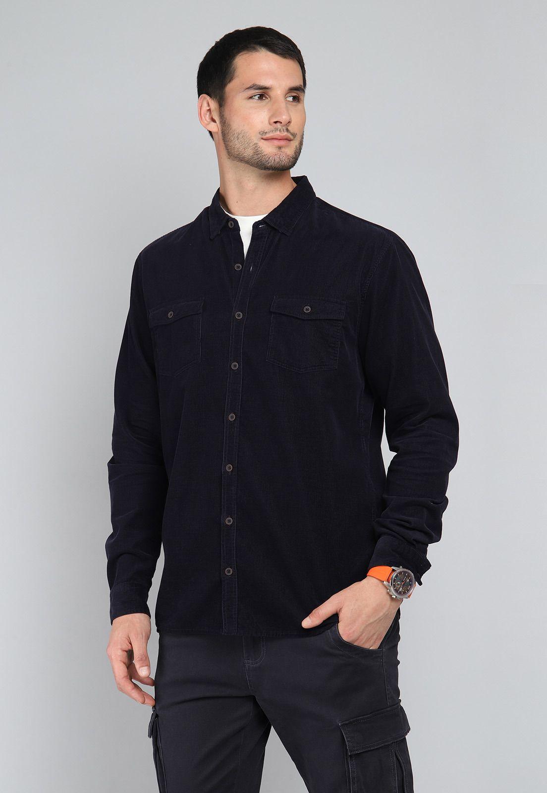 Camisa Cotelé Manga Larga Soviet BISHF04NB-5
