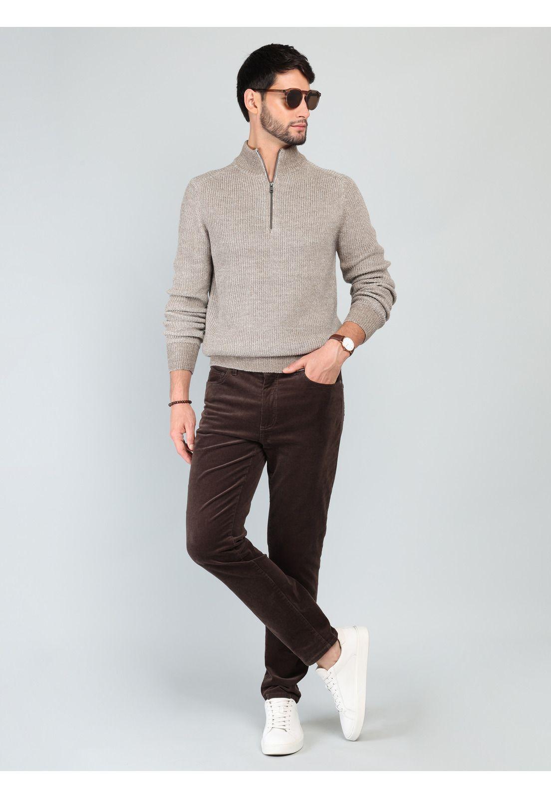 Sweater Texturado Regular Fit Beige Arrow SW33011BE-3