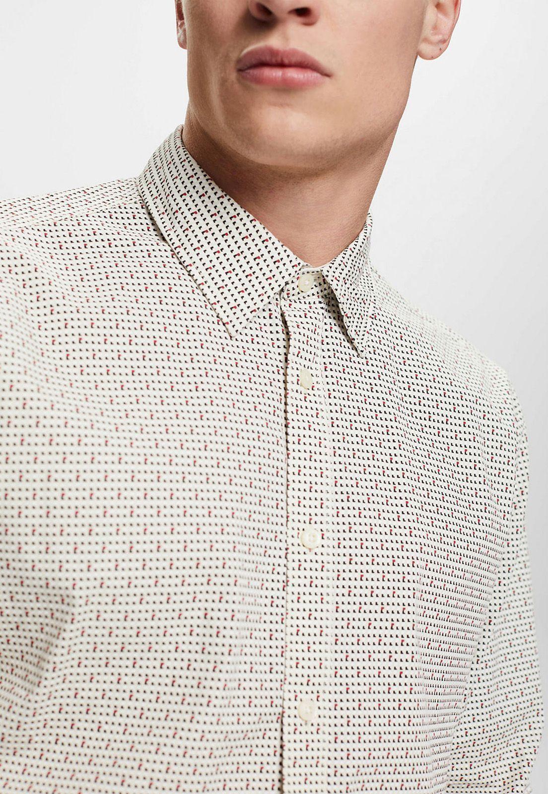 Camisa Con Estampado Allover Hombre Esprit-3