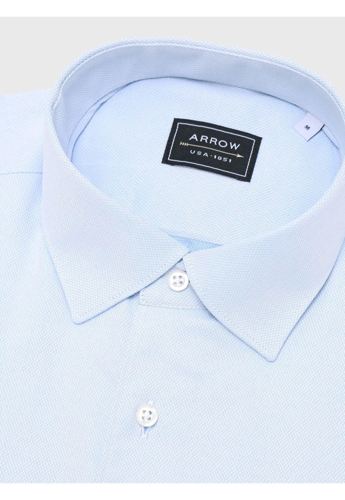 Camisa Texturada Slim Fit Celeste Arrow CMI3330CE-4