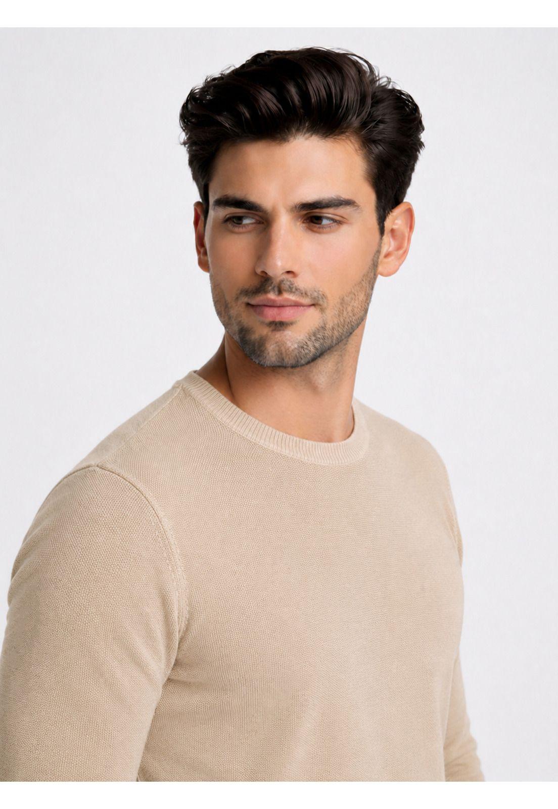 Sweater Stone Wash Regular Fit Café Piero Butti PBDVI24CA-2