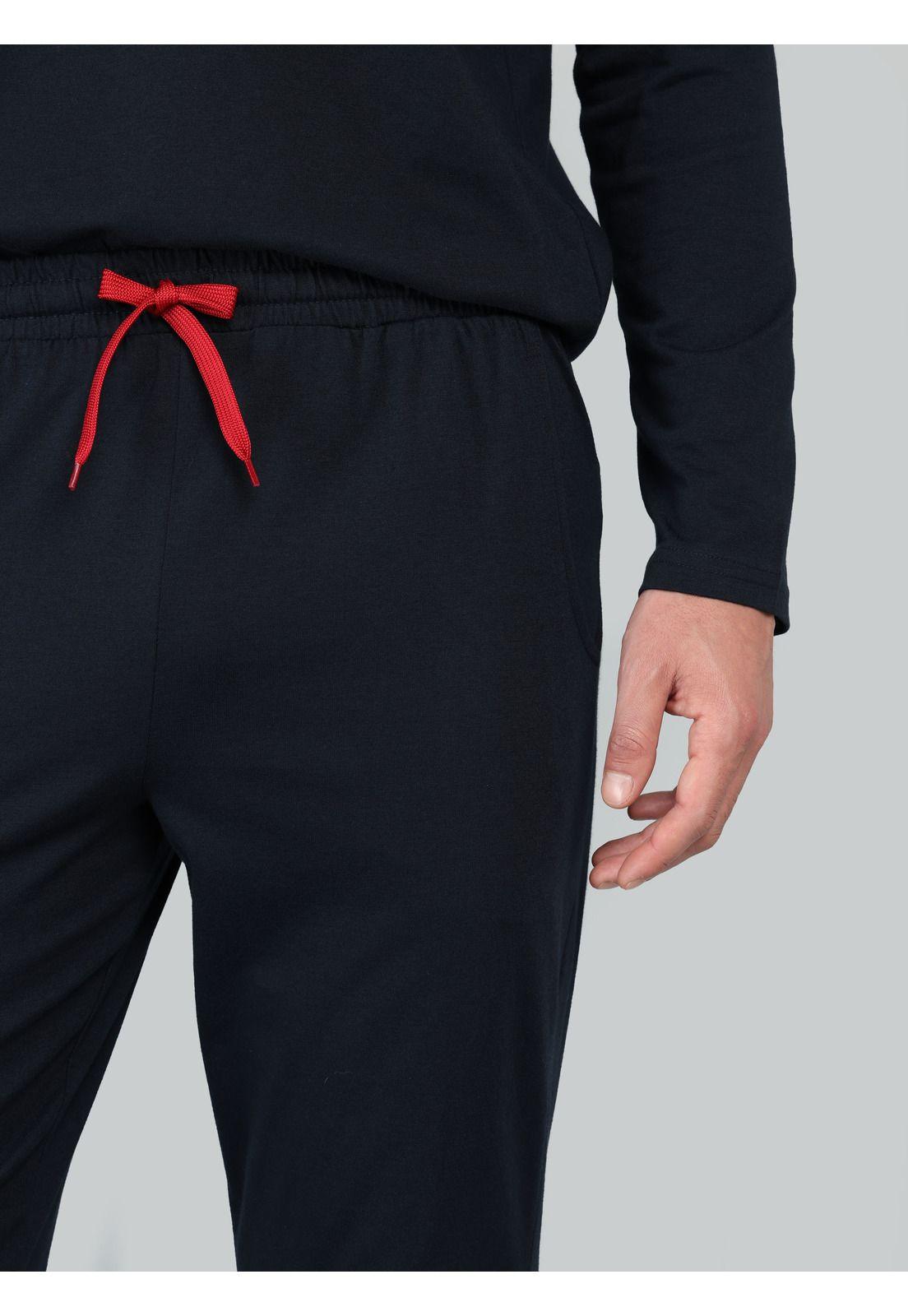 Pijama Largo Regular Fit Azul Arrow P1I3305AZ-5