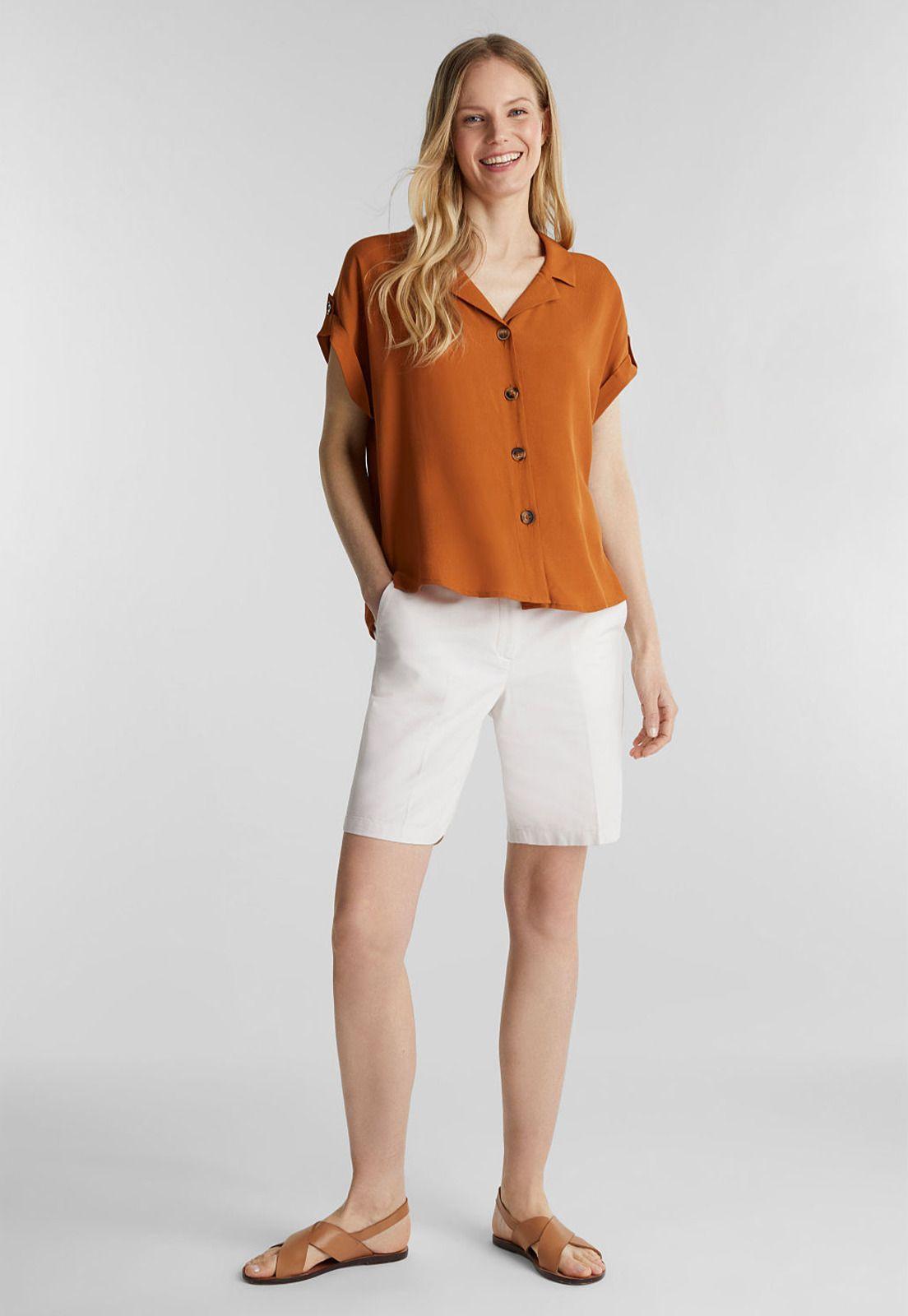 Blusa De Crepé Con Lenzing™ Ecovero™ Esprit-0