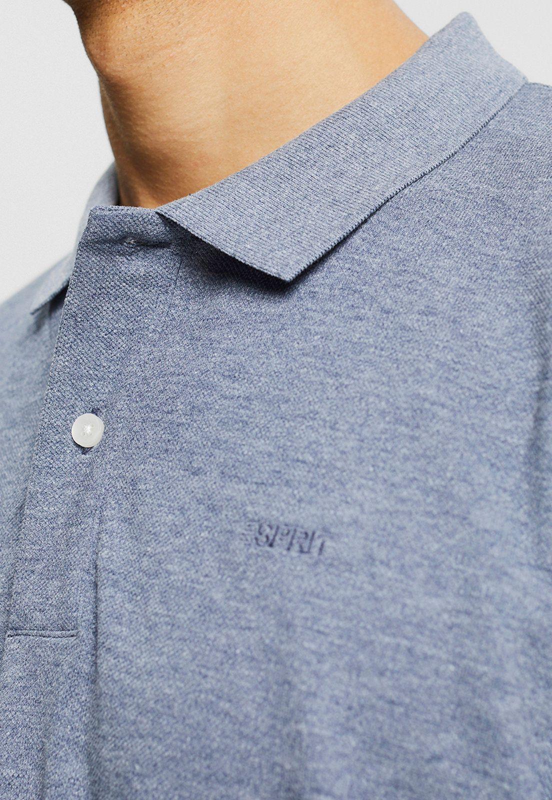 Polo En Mezcla De Algodón Ecológico Esprit Azul oscuro-2