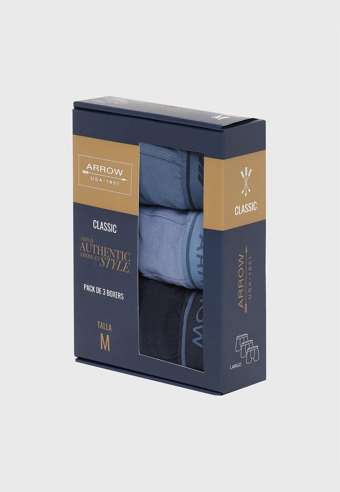 Boxer 3 Unidades Liso Arrow BOT3003SU-4