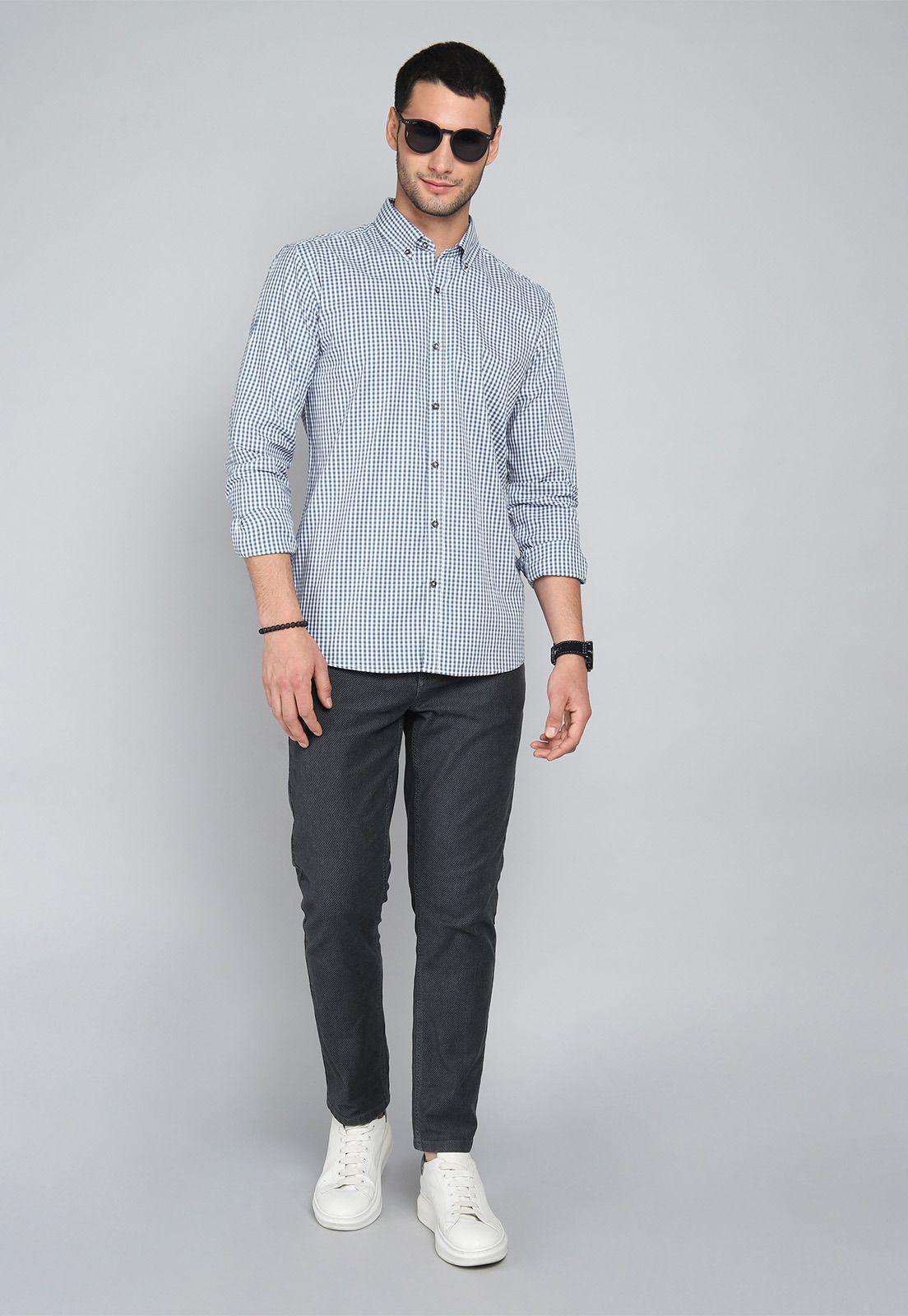 Camisa Cuadros Manga Larga Arrow CM31044AZ-3