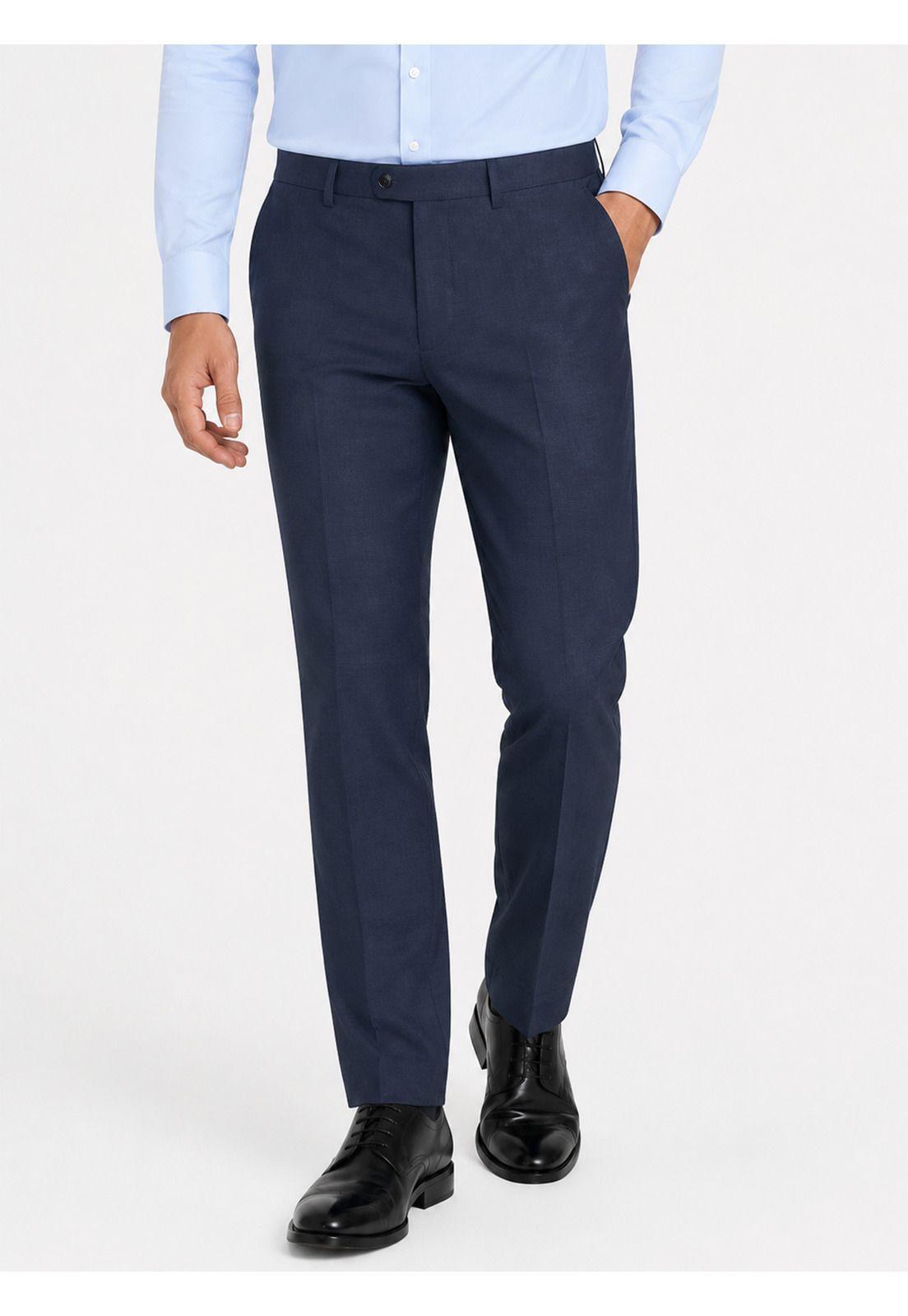 Traje Lana Texturado Tailored Fit Azul Arrow AM3402AZ-5
