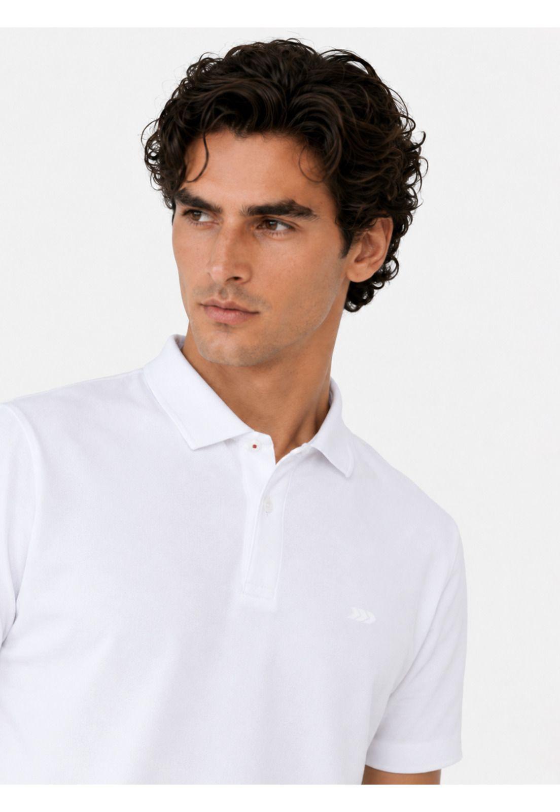 Polera Algodón Lisa Regular Fit Blanco Arrow PO34040BL-2