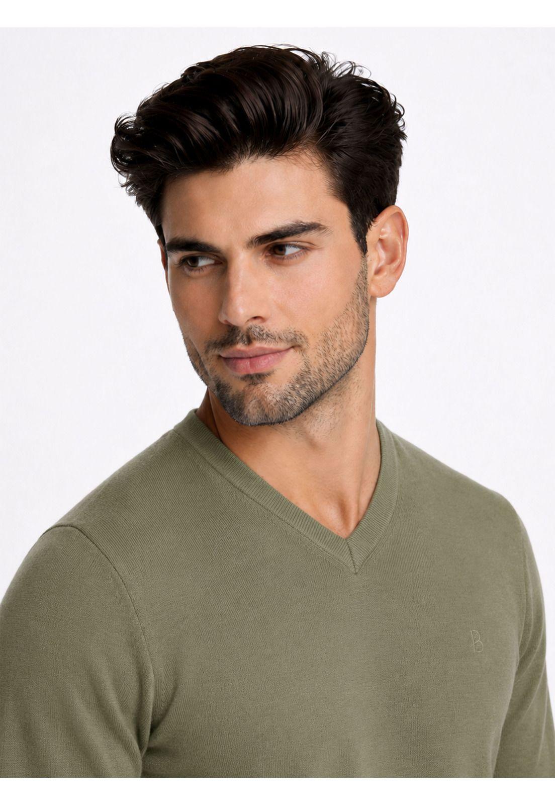 Sweater Cuello V Regular Fit Oliva Piero Butti PBDVI20OL-2