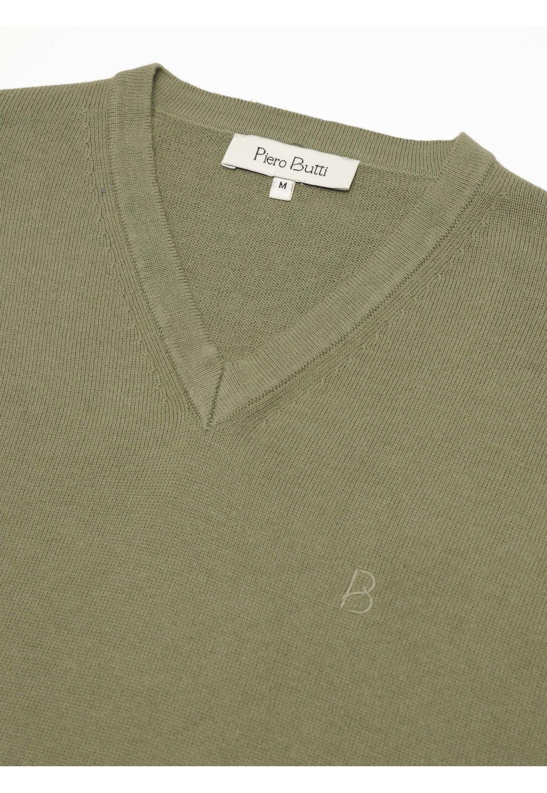 Sweater Cuello V Regular Fit Oliva Piero Butti PBDVI20OL-4