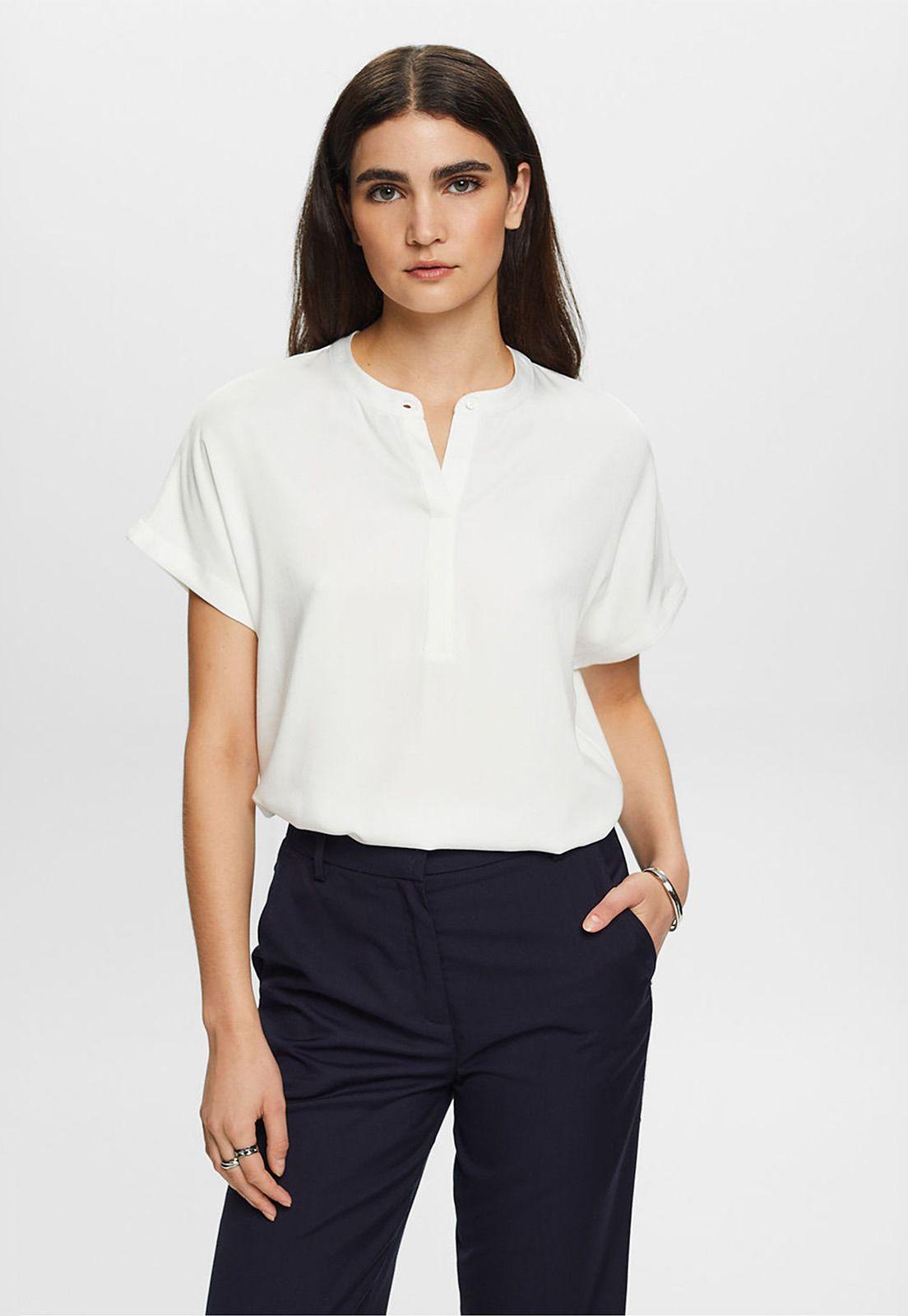 Polera Mezcla De Tejidos Mujer Esprit 993EE1K379-0