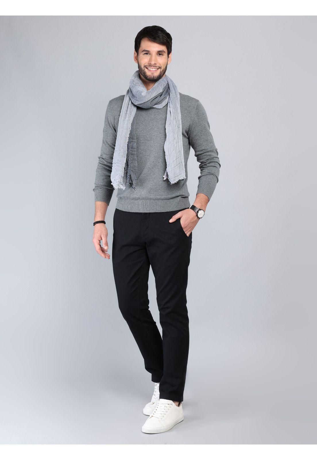 Sweater Cuello Redondo Regular Fit Gris Arrow SW33002GR-3