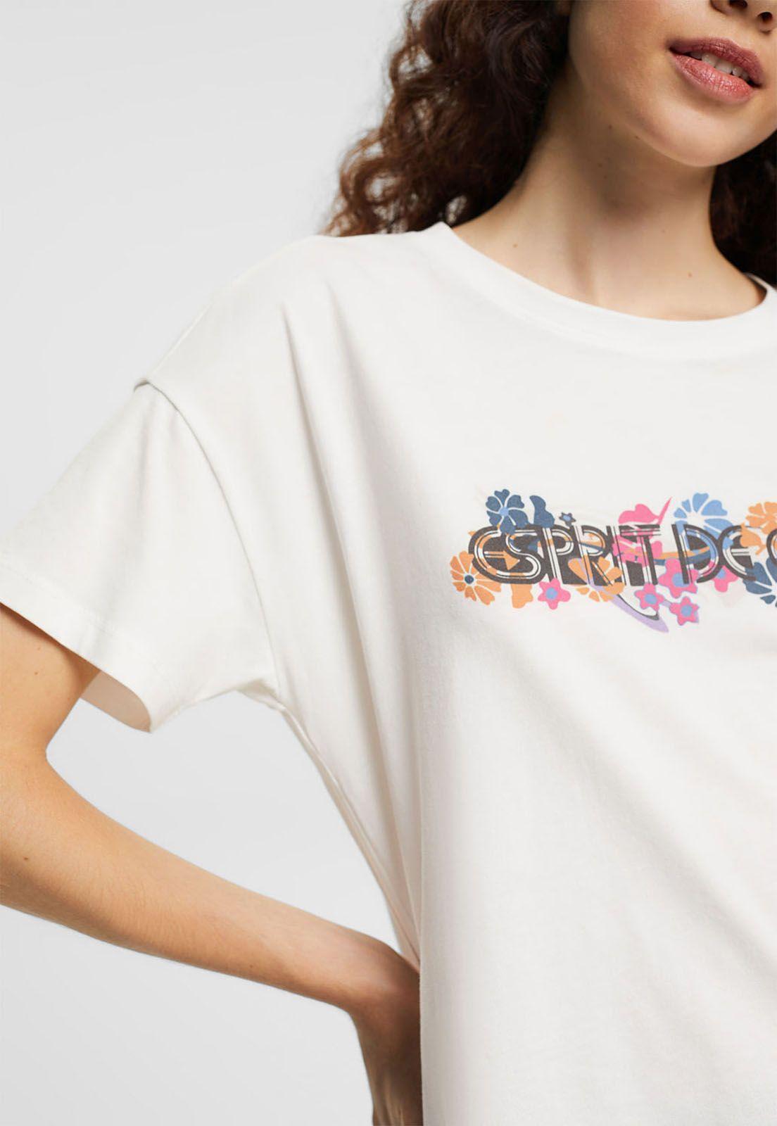 Polera Manga Corta Estampada De Mujer Esprit-2