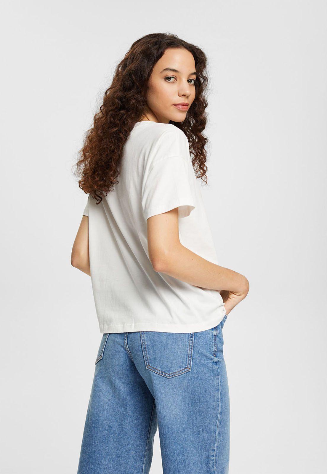 Polera Manga Corta Estampada De Mujer Esprit-1