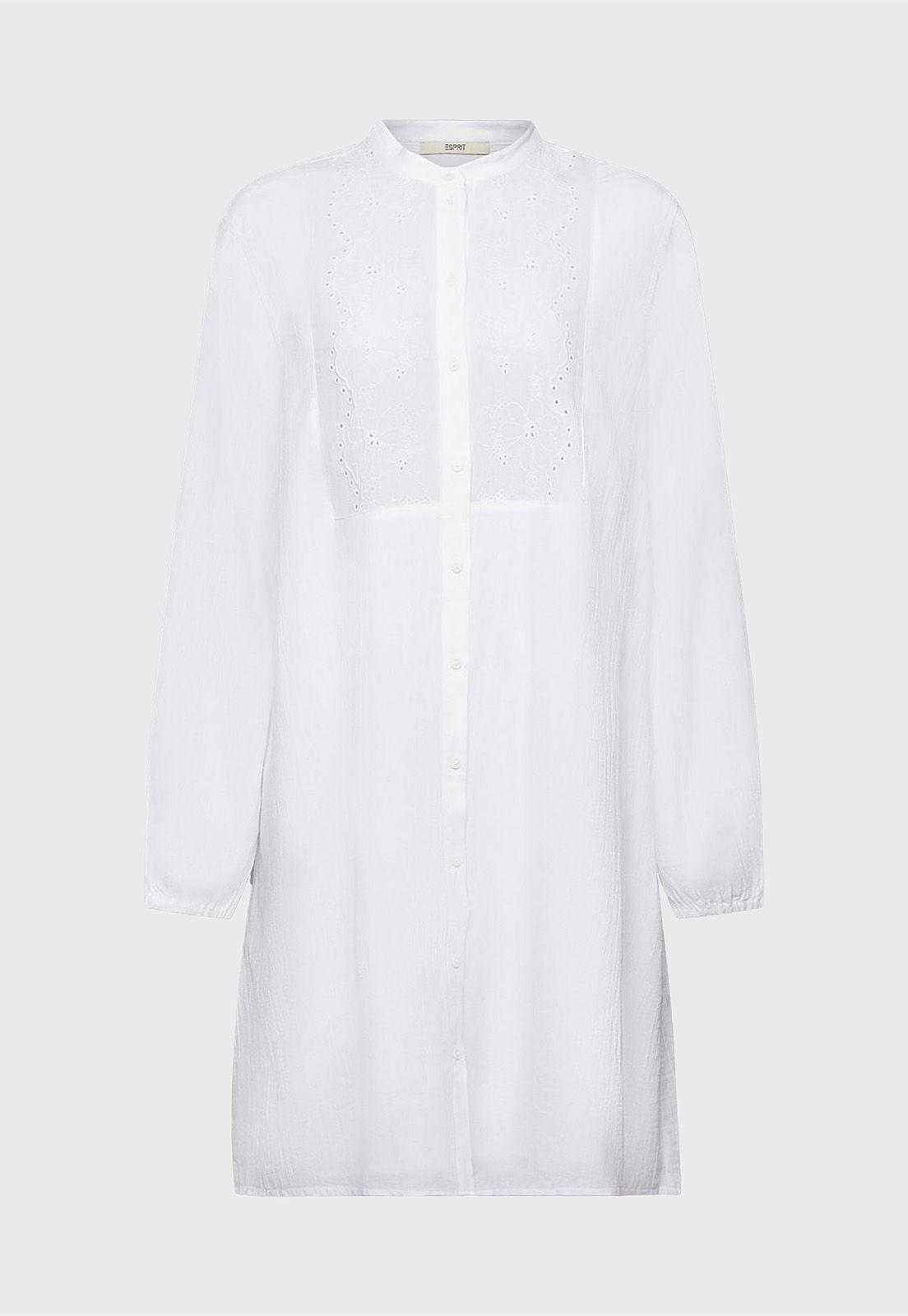 Vestido Camisero Bordado Mujer Esprit-3