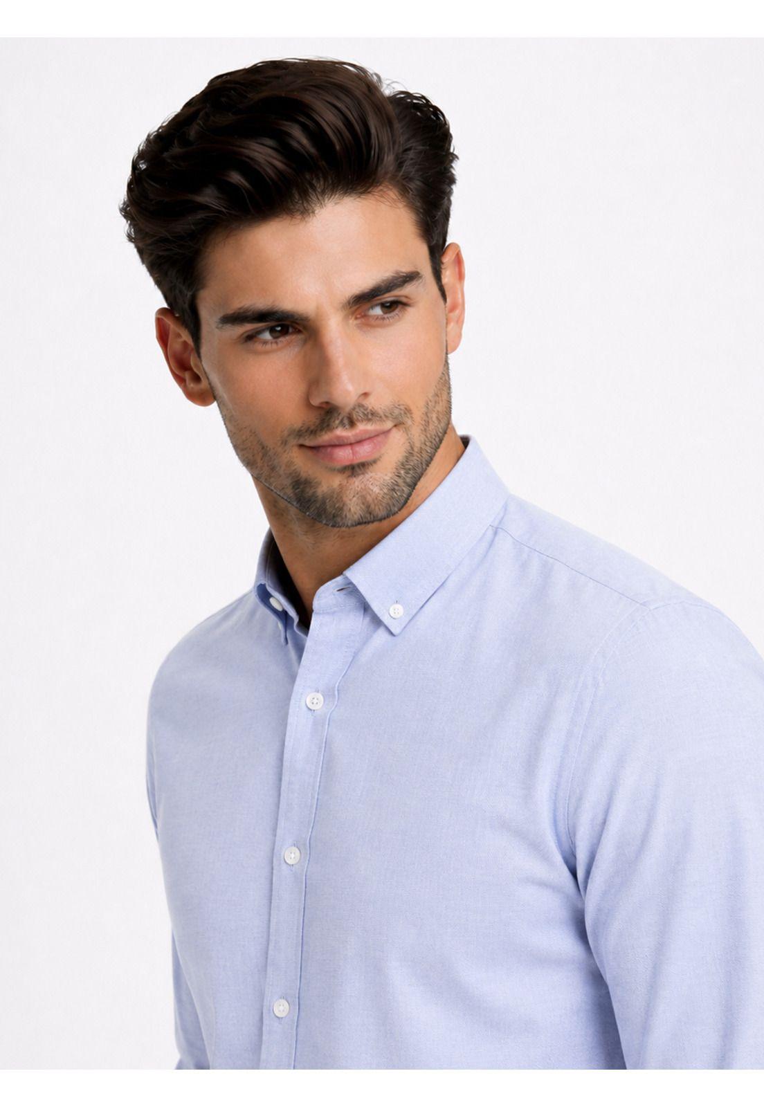 Camisa Fantasía Regular Fit Azul Piero Butti PBDVF19AZ-2