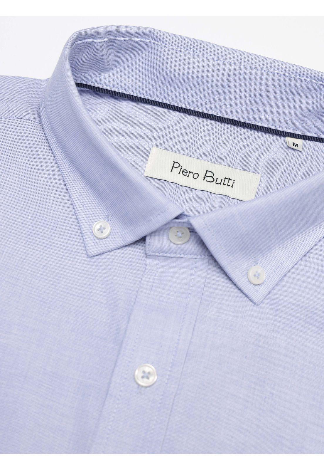 Camisa Fantasía Regular Fit Azul Piero Butti PBDVF19AZ-4
