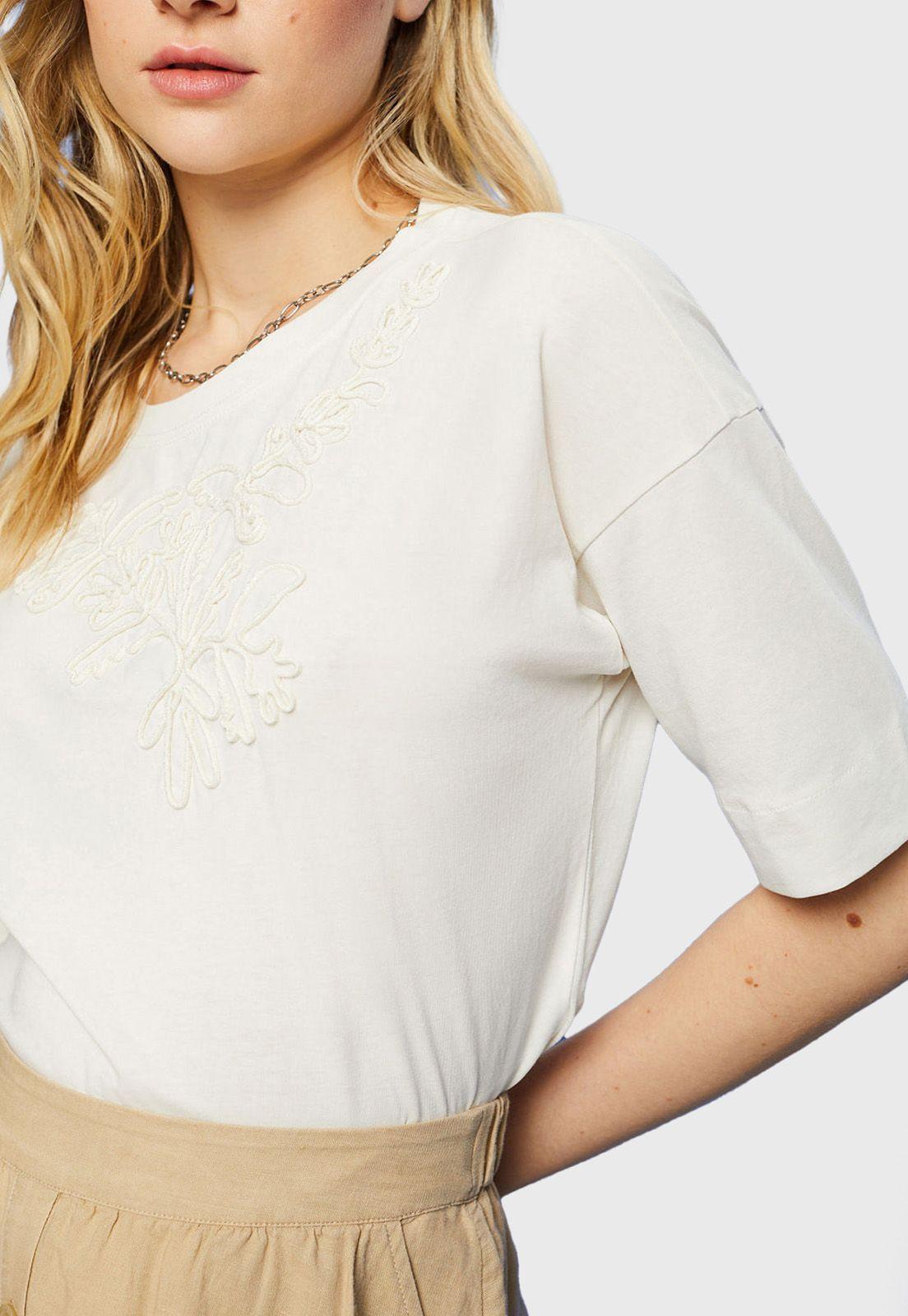 Polera Bordada, 100% Algodón Mujer Esprit-2