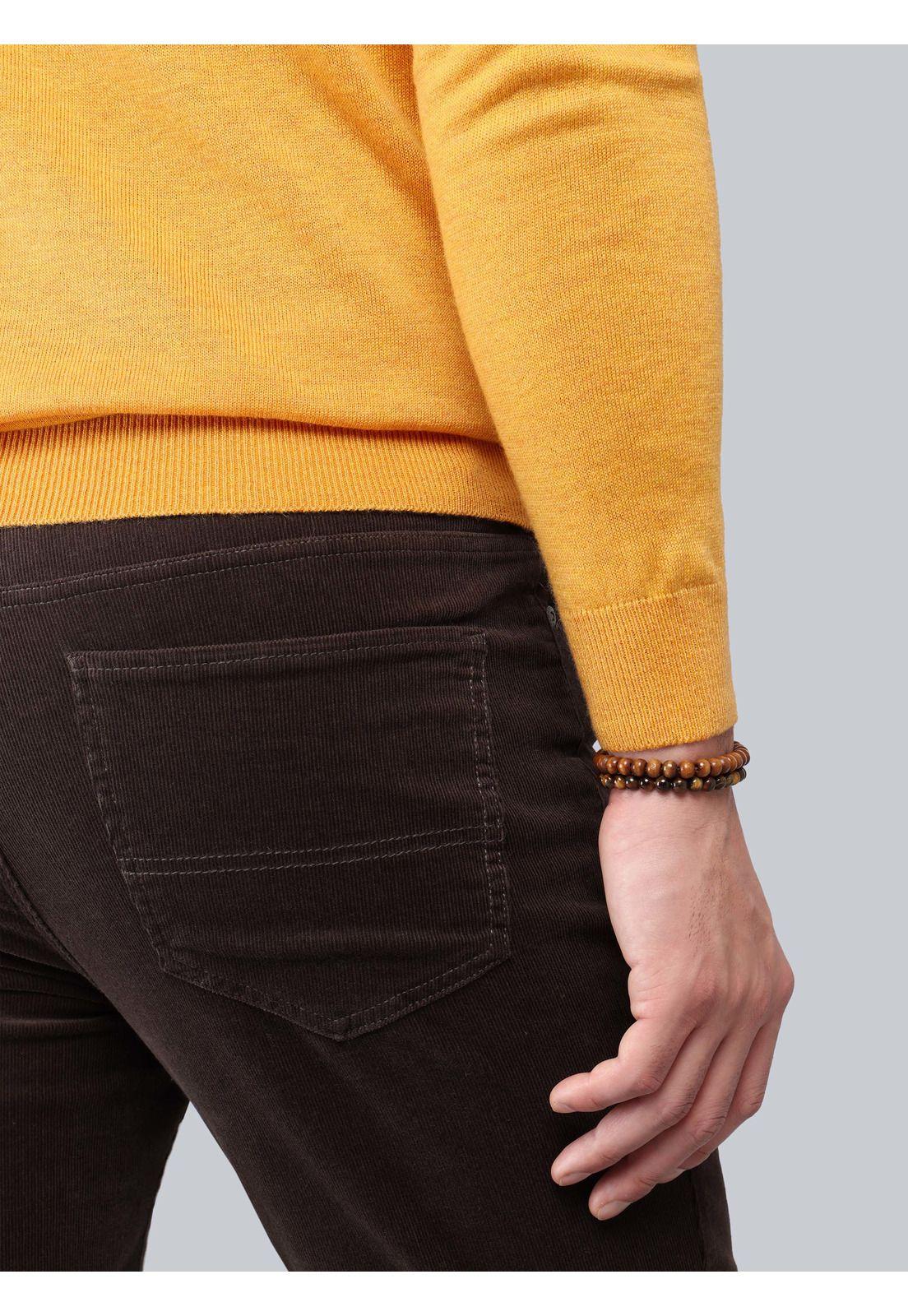 Sweater Cuello Alto Regular Fit Mostaza Arrow SW33085MT-4