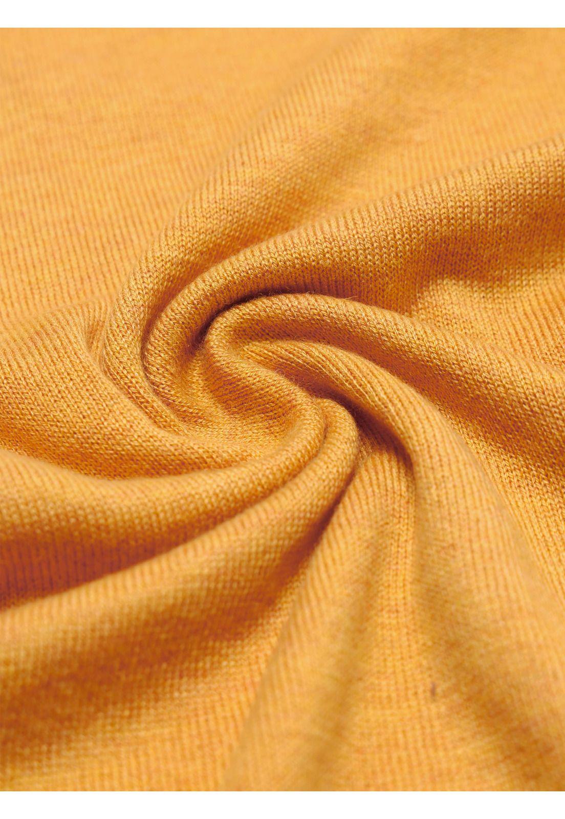 Sweater Cuello Alto Regular Fit Mostaza Arrow SW33085MT-5