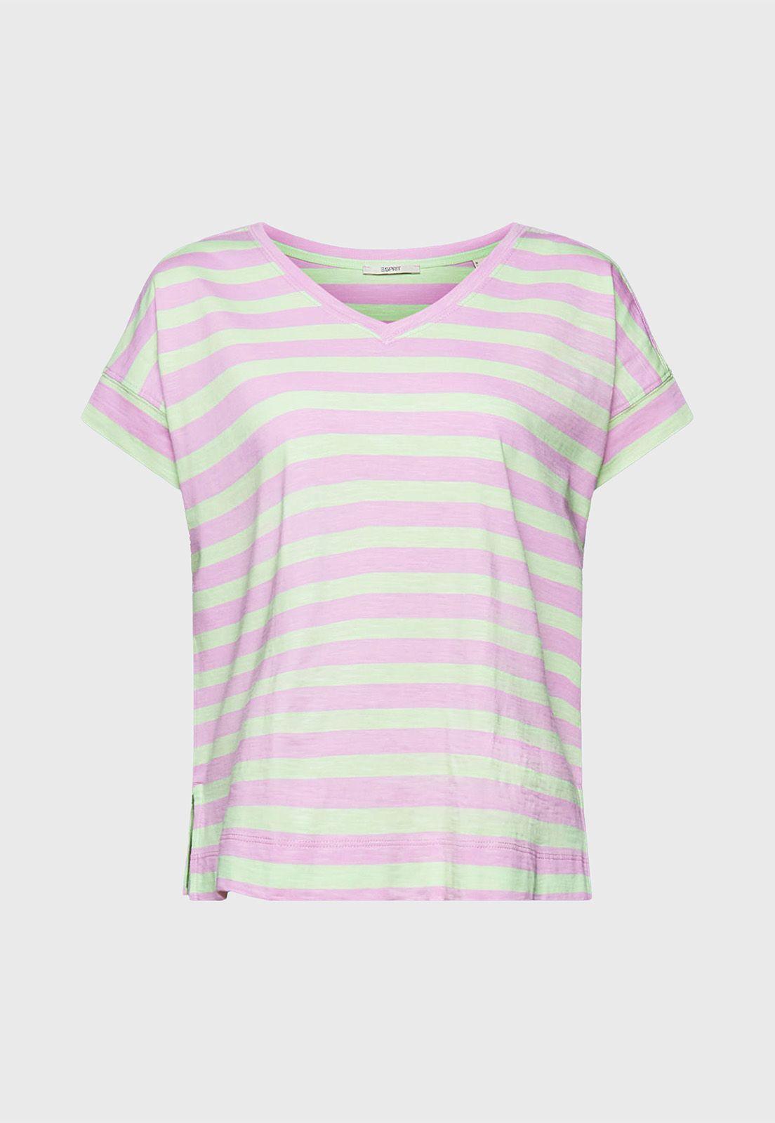 Polera De Algodón A Rayas Combinadas Mujer Esprit-3