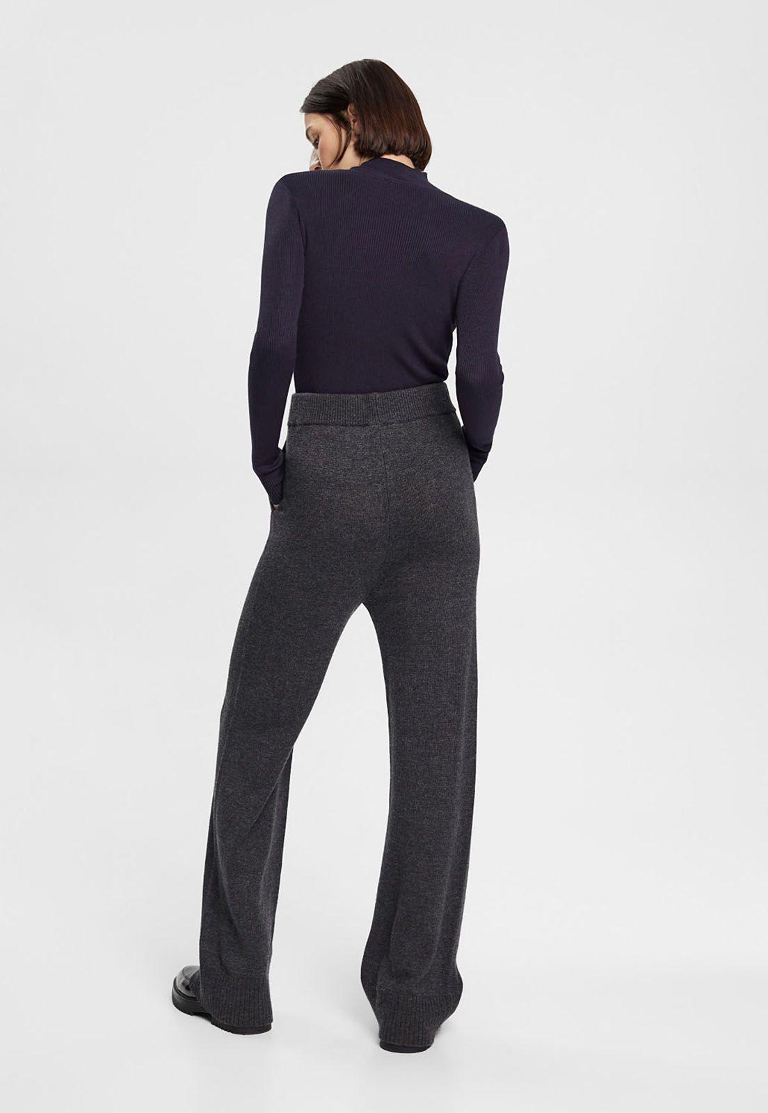 Pantalón De Punto En Mezcla De Lana Mujer Esprit-1
