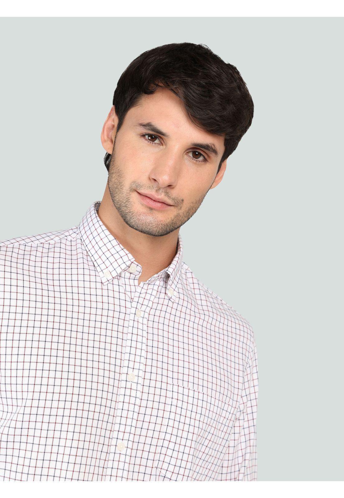 Camisa A Cuadros Regular Fit Rojo Arrow CM33004RO-2