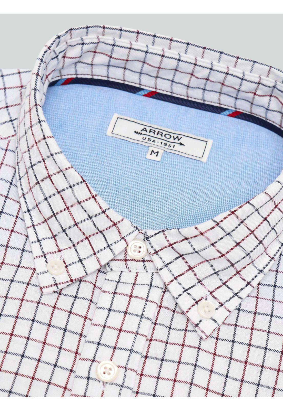 Camisa A Cuadros Regular Fit Rojo Arrow CM33004RO-4