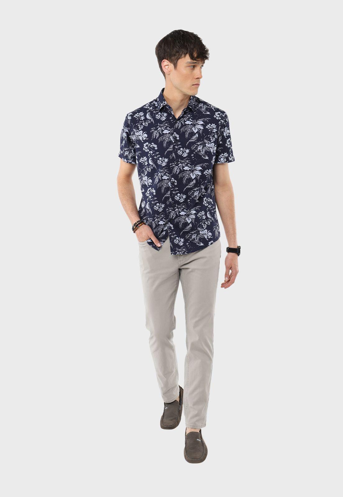 Camisa Manga Corta Print Flores Guy Laroche-3