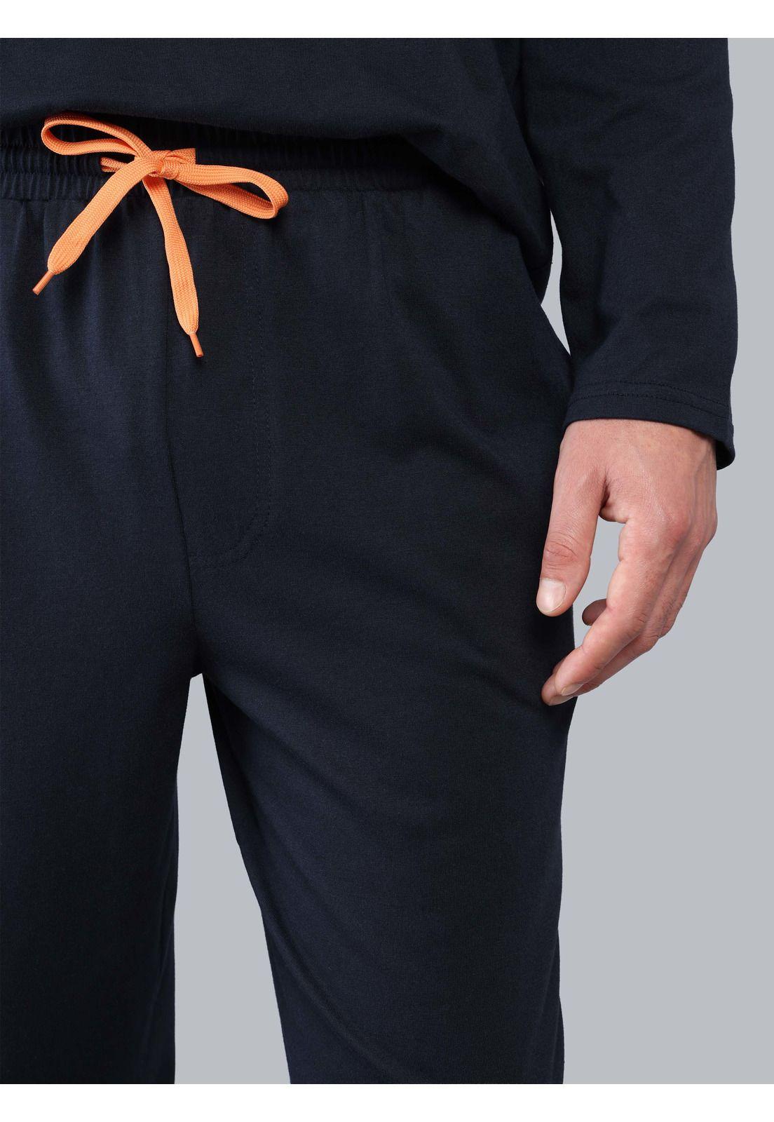 Pijama Largo Regular Fit Azul Arrow P1I3301AZ-5