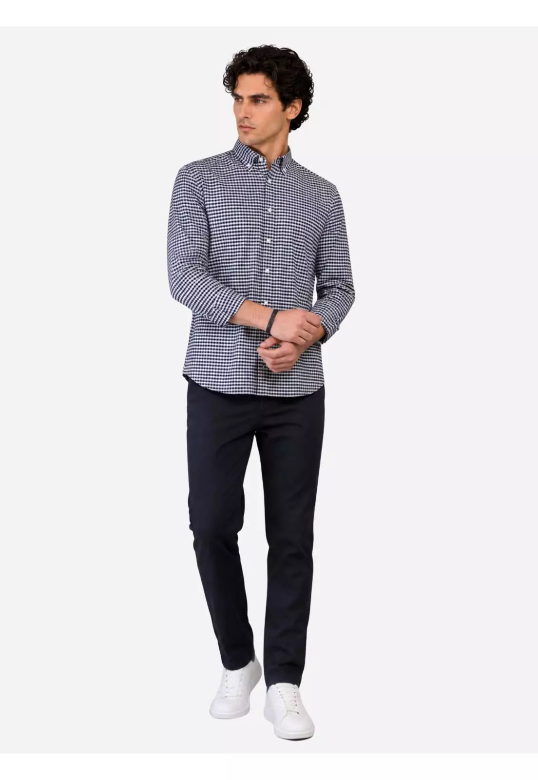 Camisa Oxford Spandex Regular Fit Azul Arrow CM33015AZ-3