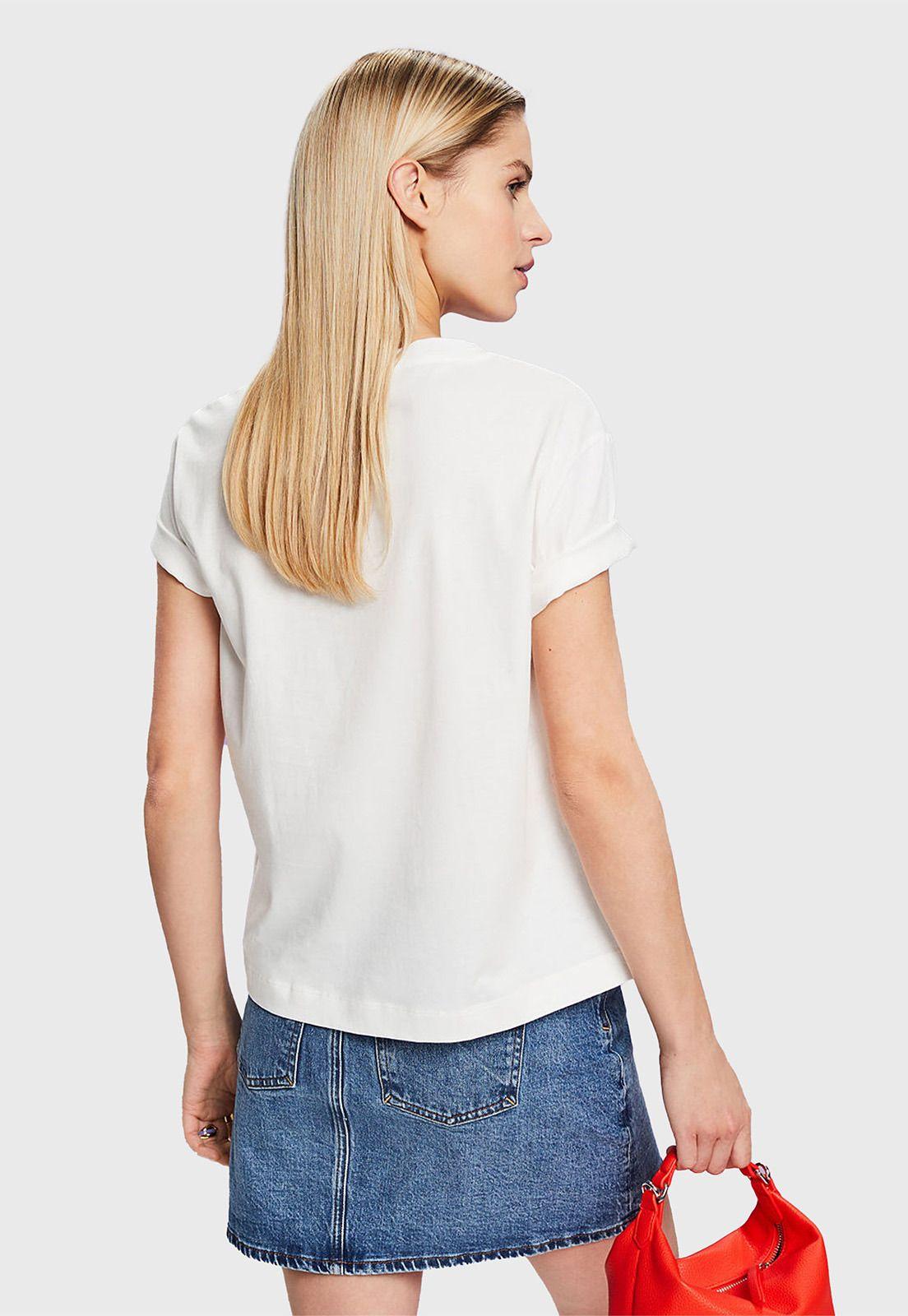 Polera Estampada De Algodón Mujer Esprit 014EE1K334-1