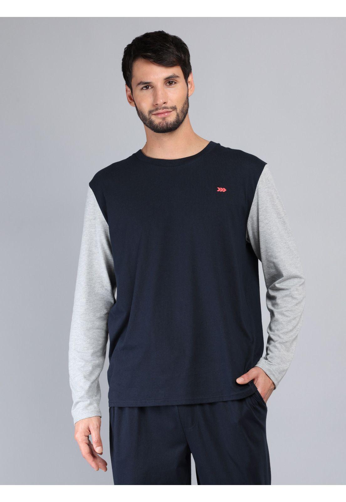 Pijama Largo Regular Fit Azul Arrow P1I3303AZ-2