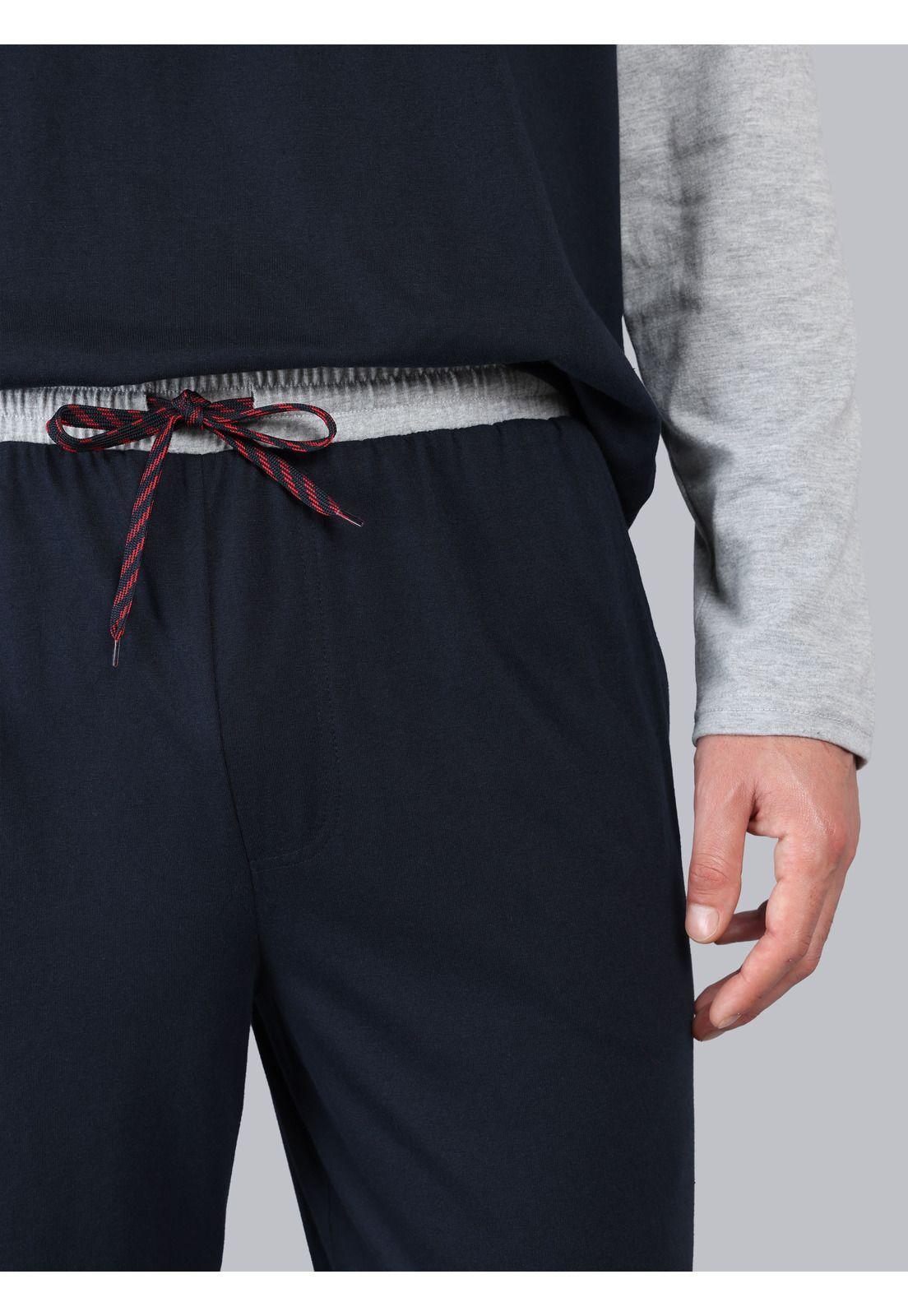 Pijama Largo Regular Fit Azul Arrow P1I3303AZ-5