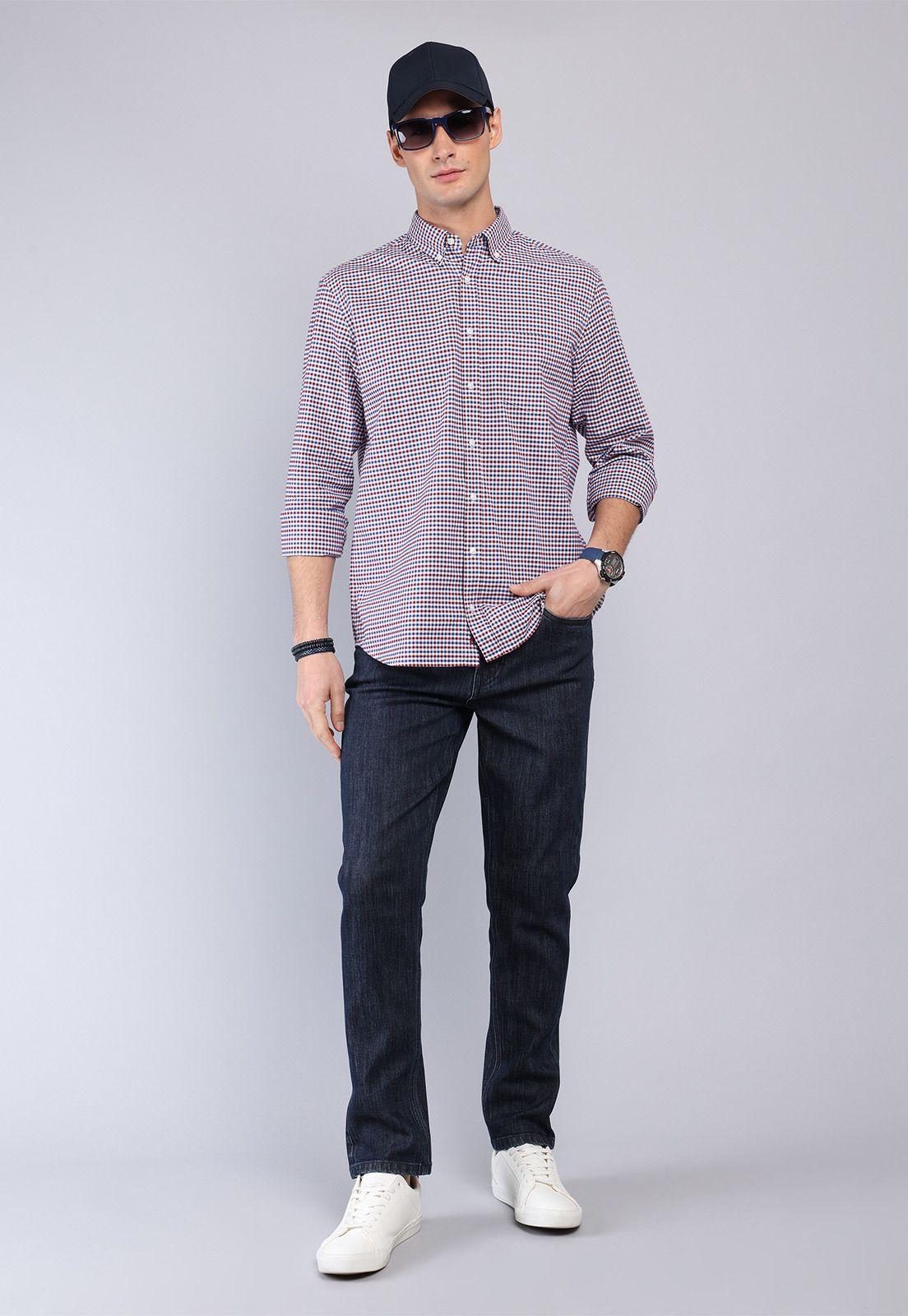 Camisa Diseño Cuadros Spandex Arrow-3