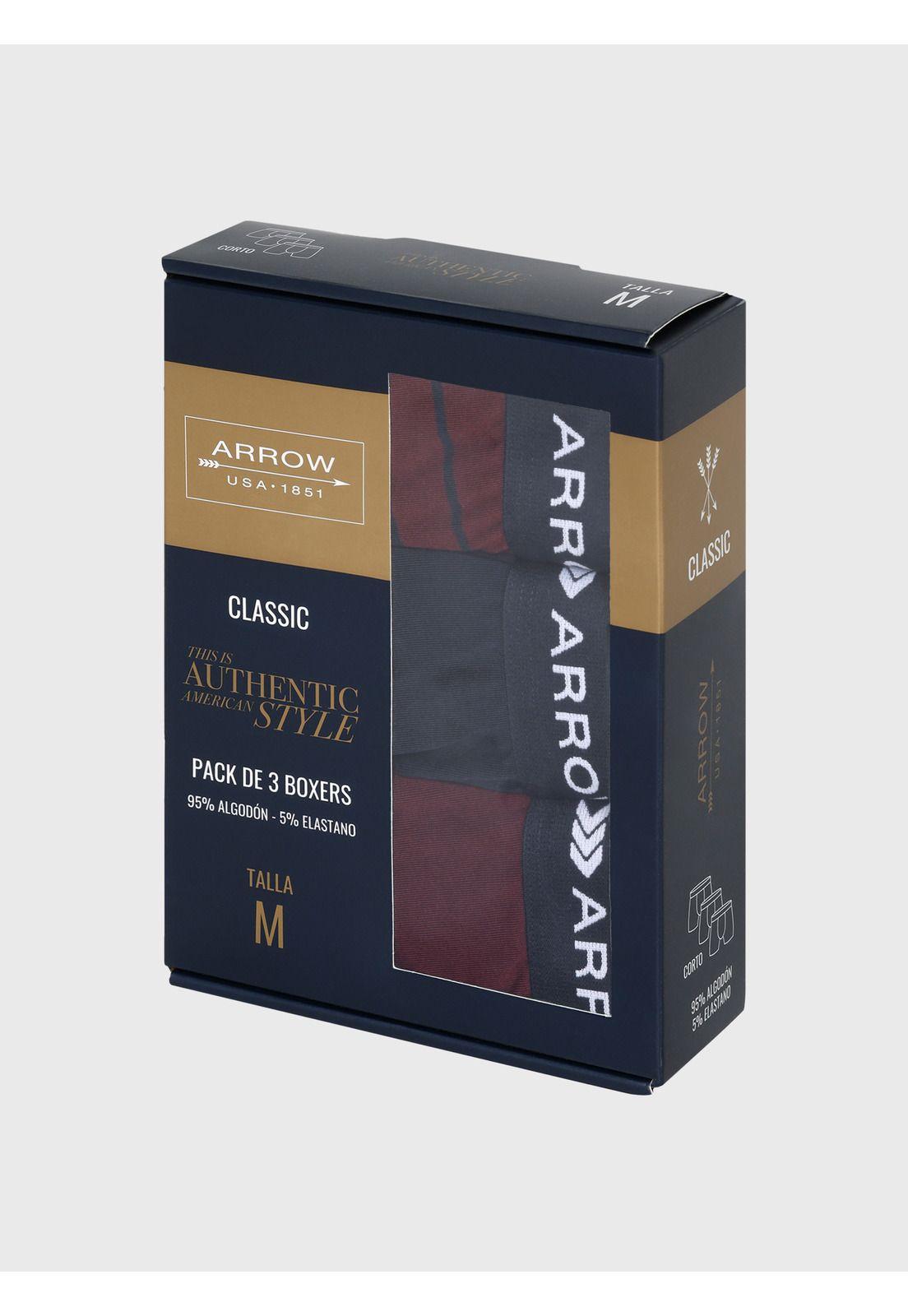Boxer 3 Unidades Regular Fit Multicolor Arrow BOD3051SU-4