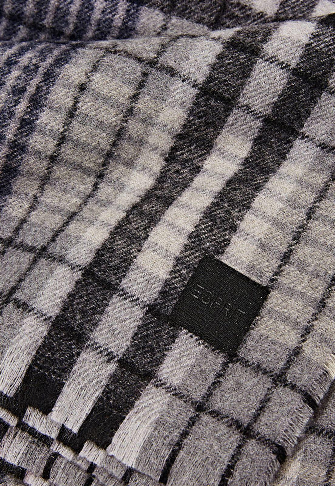 Bufanda Hombre A Cuadros Esprit Gris oscuro-1