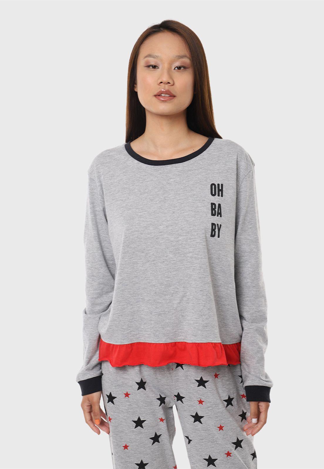 Pijama Mujer Manga Larga Soviet SPM2W10GR-2