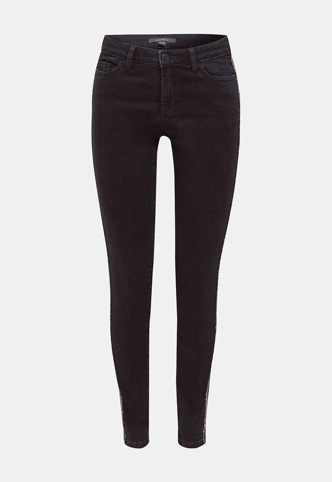 Jeans Mujer Slim Medium Rise Con Rayas Laterales  Esprit-3