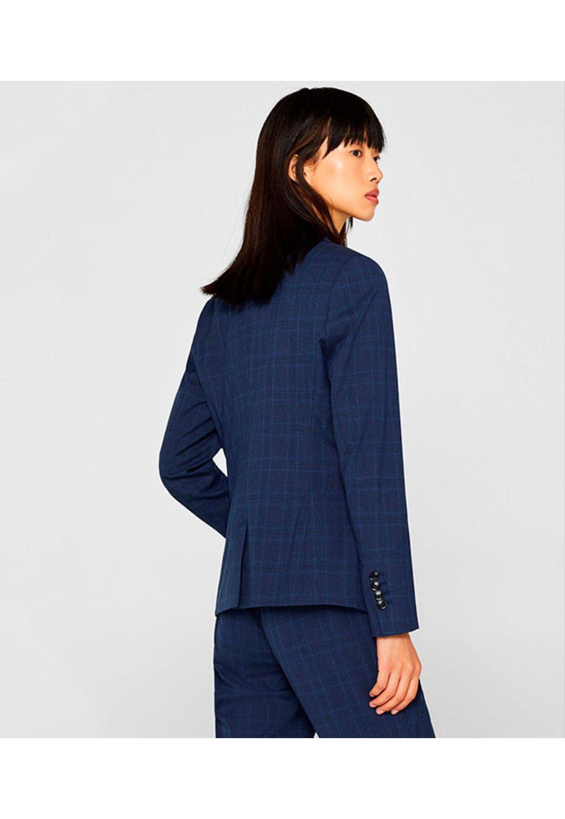 Blazer diseño a cuadros-0