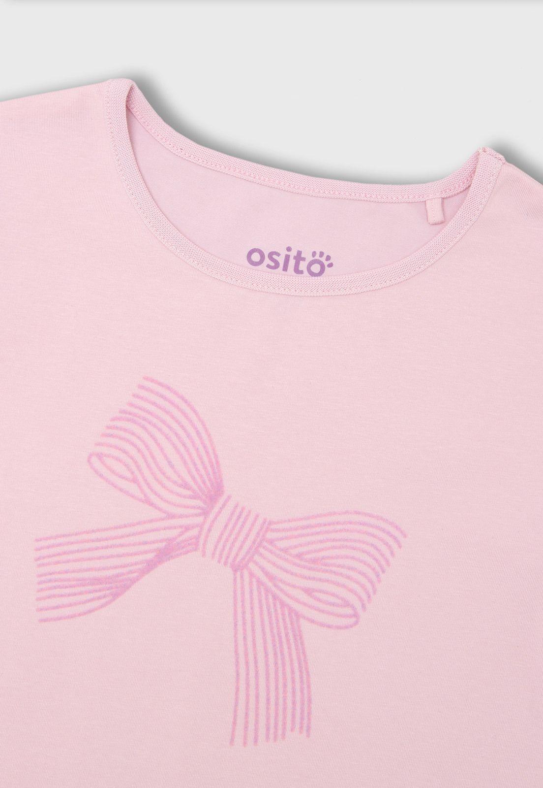 Polera Manga Larga Niña Osito OPOA660RD-2