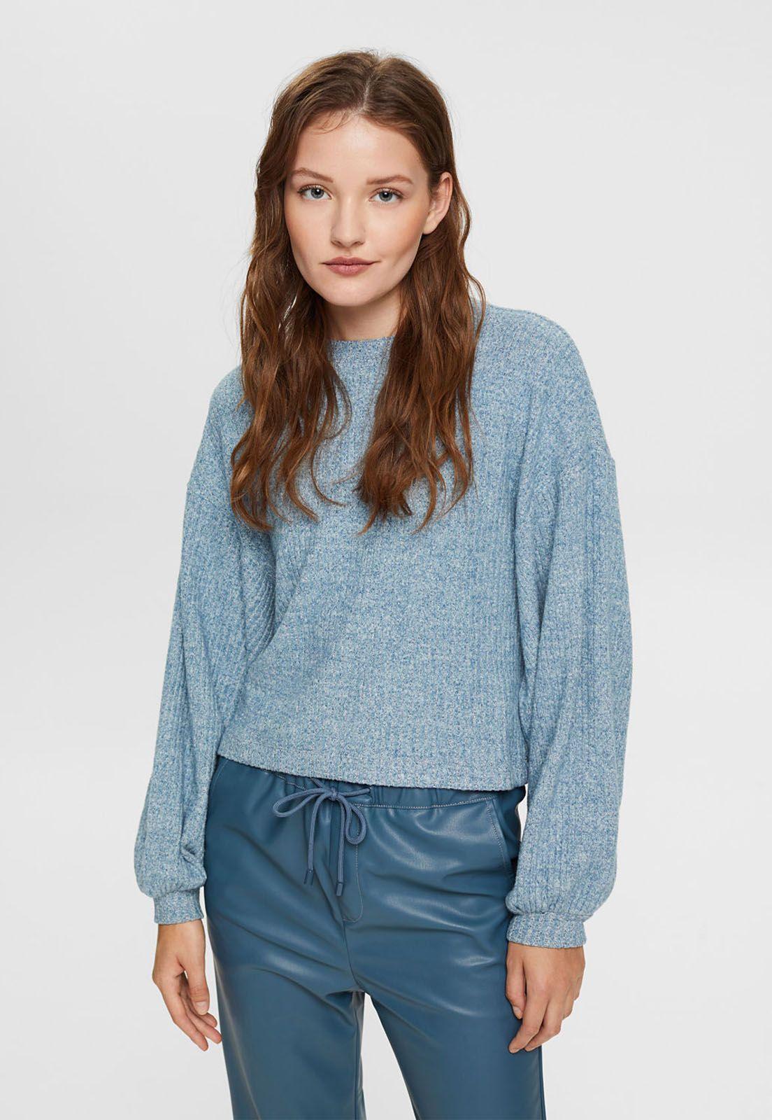 Polera Manga Larga Puños Finos Mujer Esprit-0