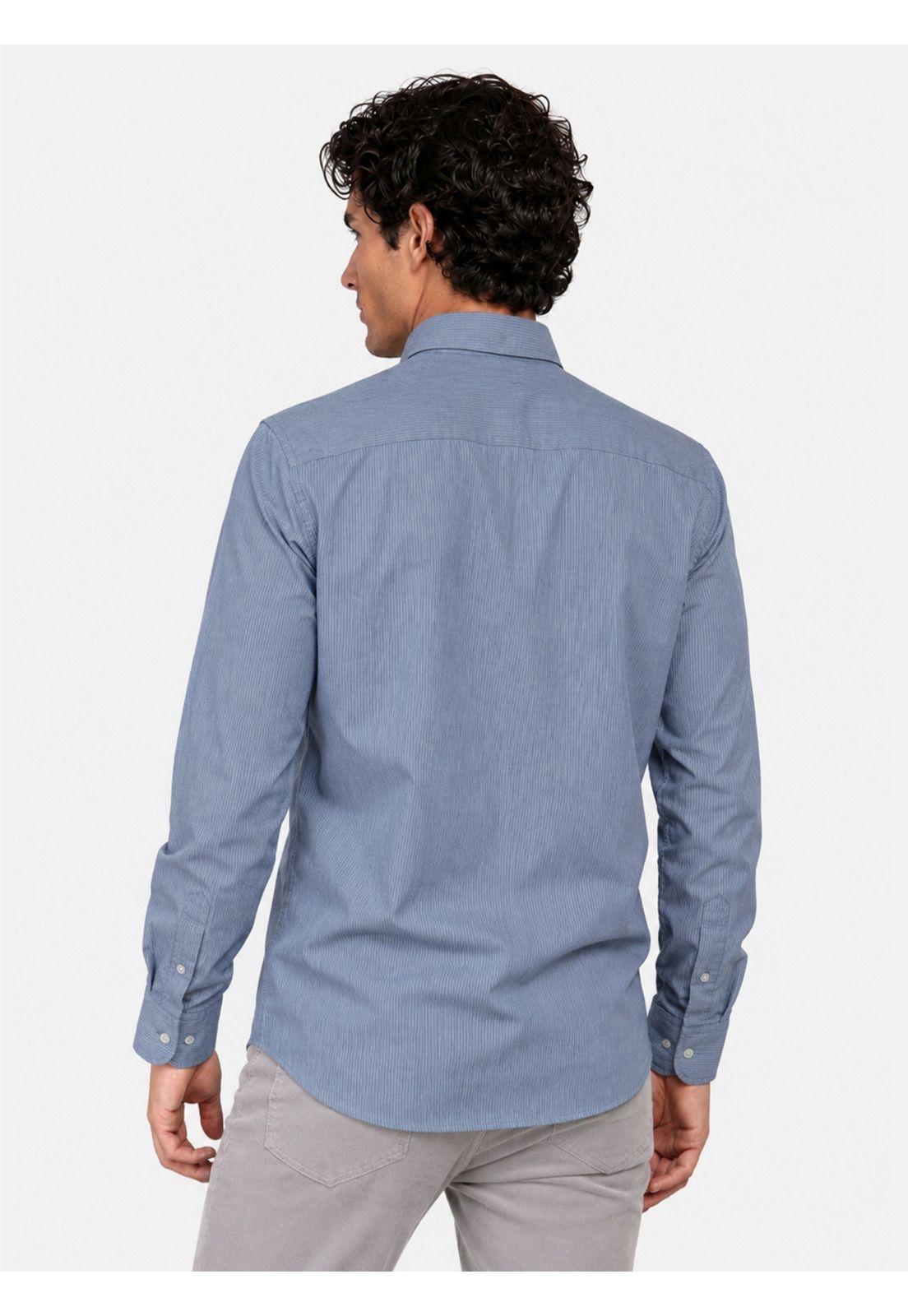 Camisa A Rayas Regular Fit Denim Arrow CM34031DE-1