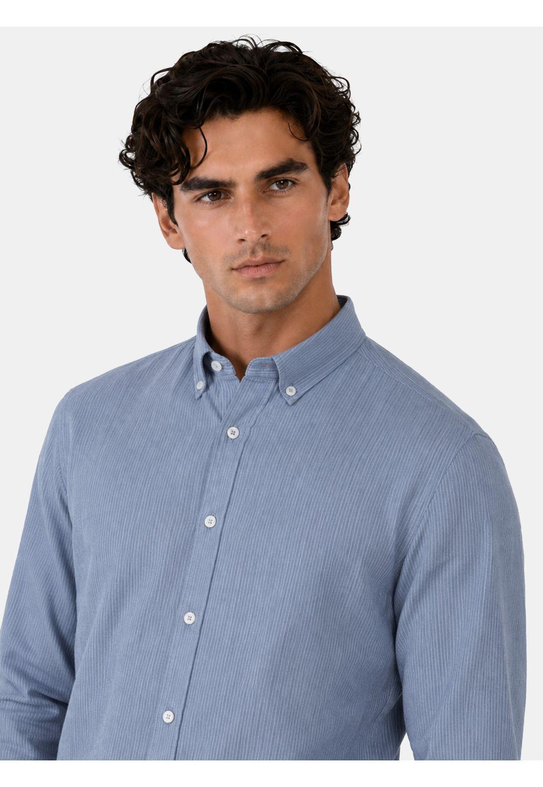 Camisa A Rayas Regular Fit Denim Arrow CM34031DE-2