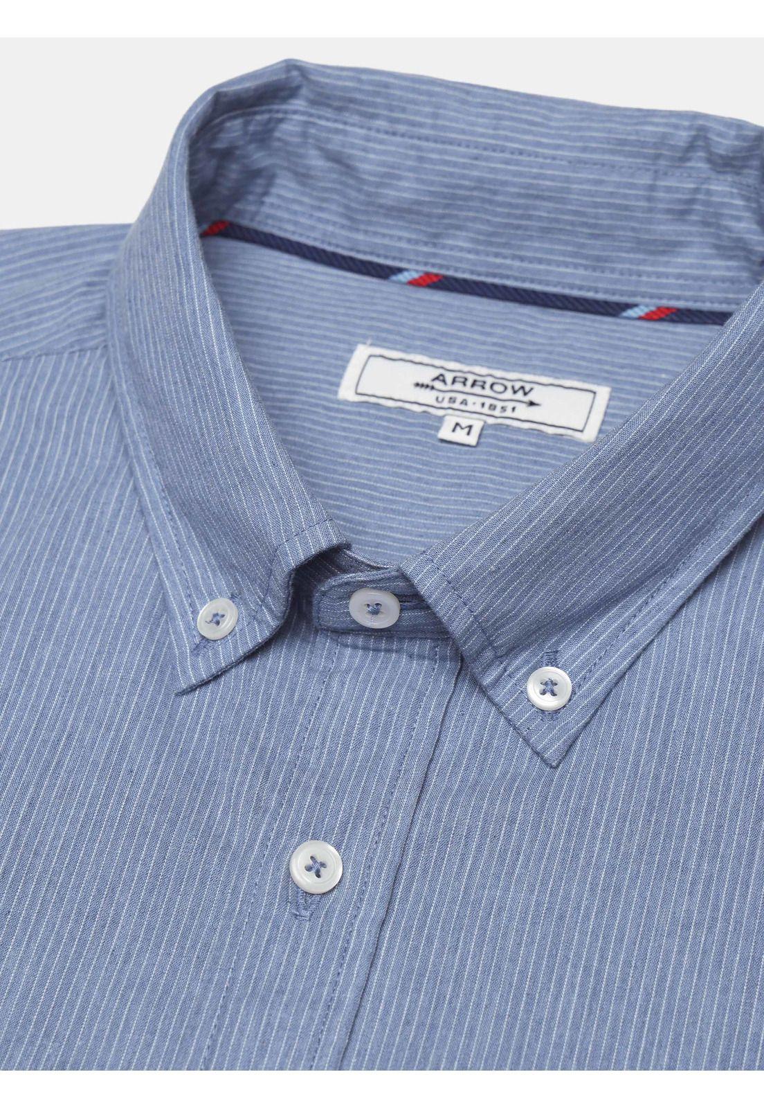 Camisa A Rayas Regular Fit Denim Arrow CM34031DE-4