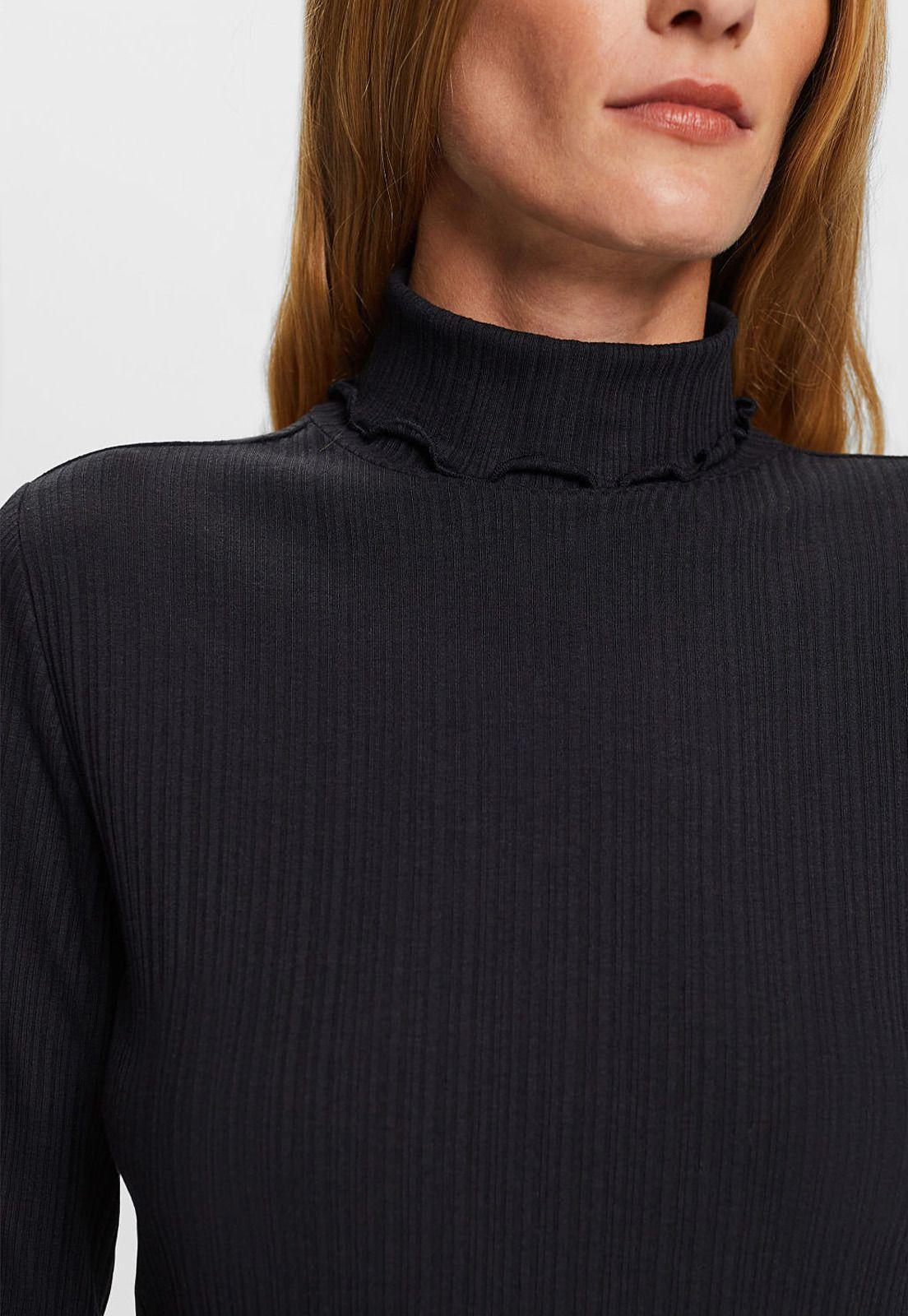 Polera de punto con cuello alto Mujer Esprit-2