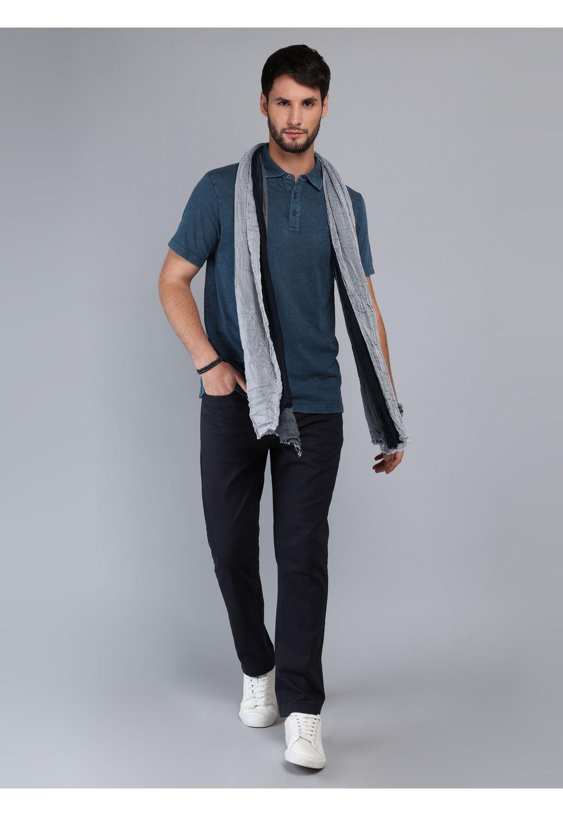 Polera Lisa Stone Wash Regular Fit Denim Arrow PO33073DE-3