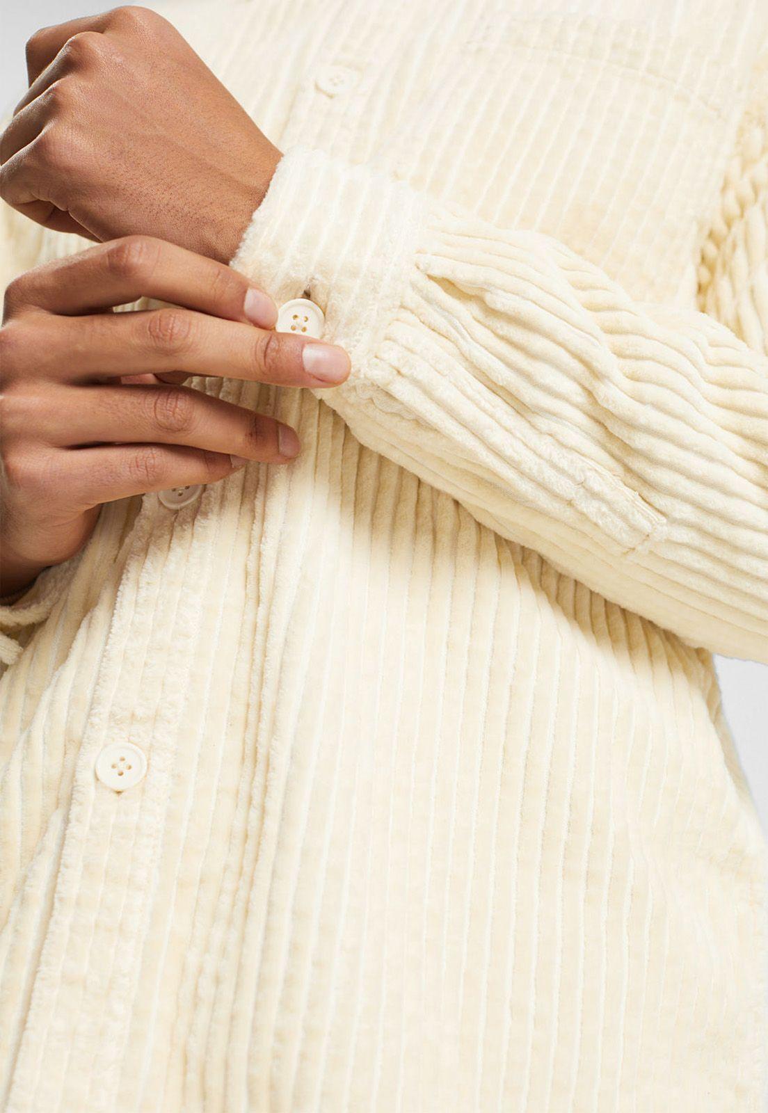 Camisa De Pana Con Rayas Anchas Hombre Esprit-2