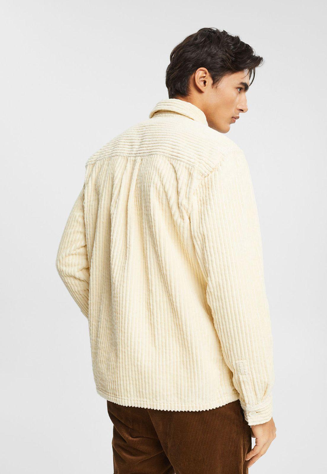 Camisa De Pana Con Rayas Anchas Hombre Esprit-1