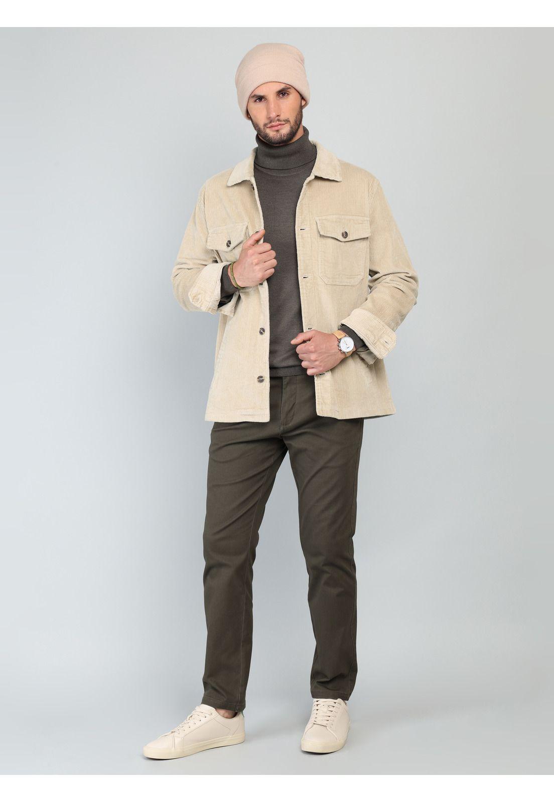 Chaqueta Cotelé Spandex Regular Fit Café Arrow CA33040CA-3